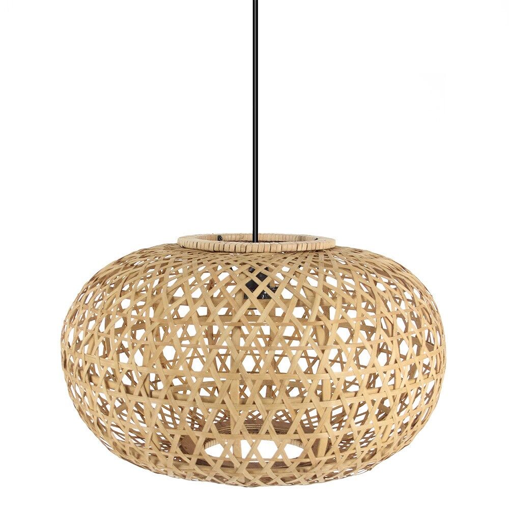 Lampara de techo metal color negro/natural serie ponte 50cm