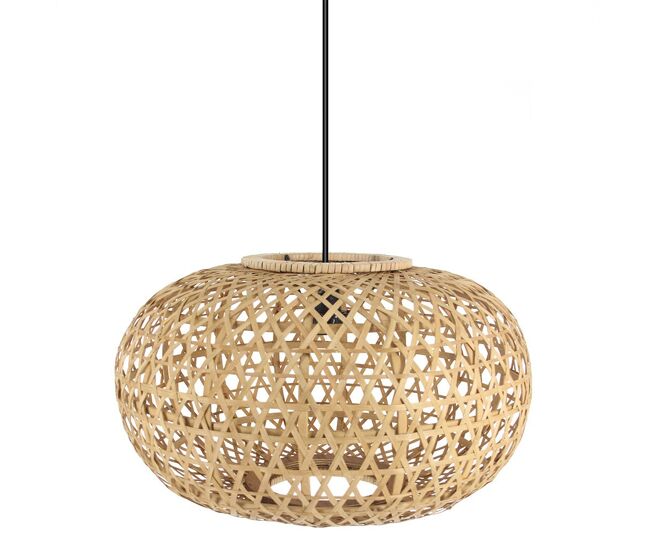 Lampara de techo metal color negro/natural serie ponte 50cm