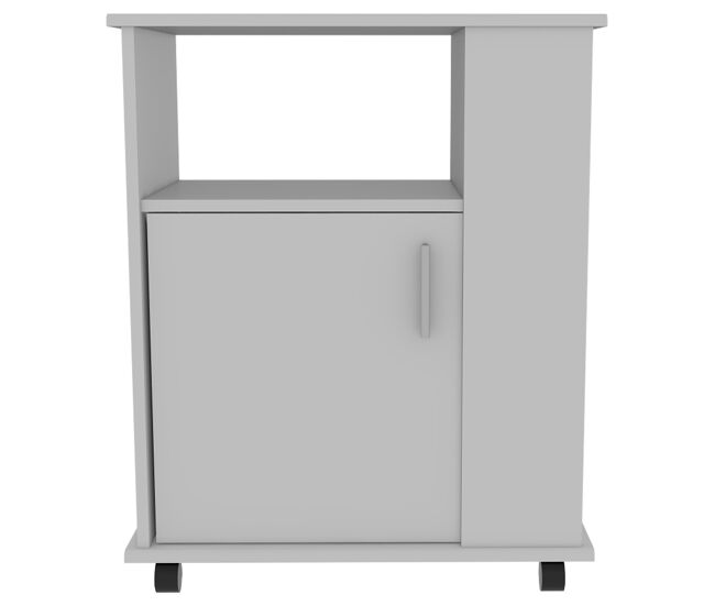 Armario inferior lower para microondas en melamina con gabinete y 4 estantes , 73.4 cm x 60 cm x 39.8 cm , blanco