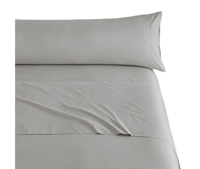 Juego de sábanas tres piezas lisas microfibra perla cama 200cm donegal collections