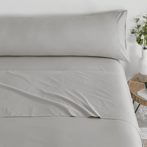 Conjunto de Lençóis Três Peças de Microfibra Perla Lisa Cama 180cm Donegal Collections