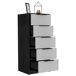 Cómoda Kaia en melamina con 5 cajones de riel metalico , 107.7 cm X 45 cm X 41 cm , Multicolor Cómoda Kaia en melamina con 5 cajones de riel metalico , 107.7 cm X 45 cm X 41 cm , Multicolor Negro/ Gris