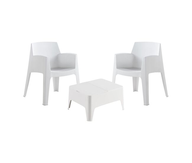 Shaf costa - set de muebles de exterior 2 plazas color blanco