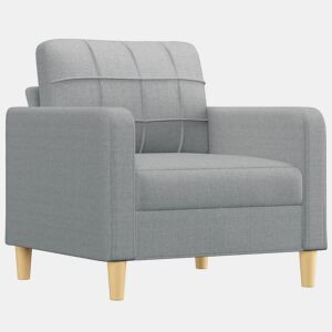 vidaXL Poltrona tecido 60 cm cinzento-claro