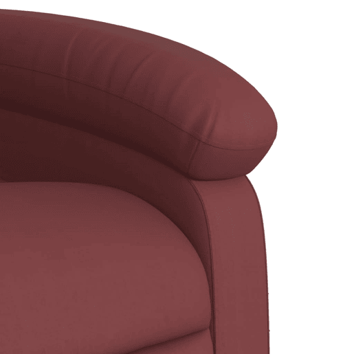 vidaXL Poltrona reclinável elétrica couro artificial vermelho tinto vidaXL Poltrona reclinável elétrica couro artificial vermelho tinto