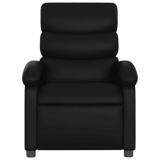 vidaXL Poltrona reclinável couro artificial preto