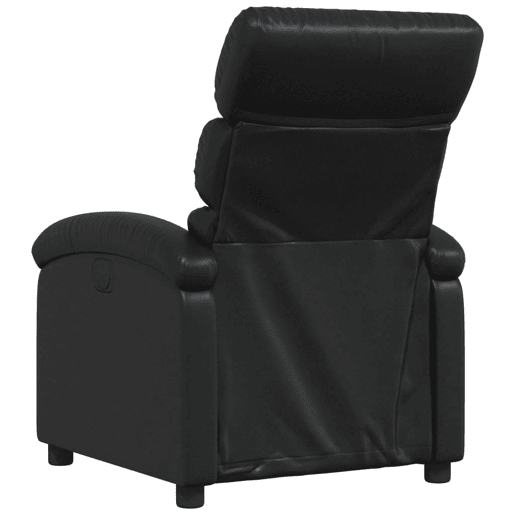 vidaXL Poltrona reclinável couro artificial preto