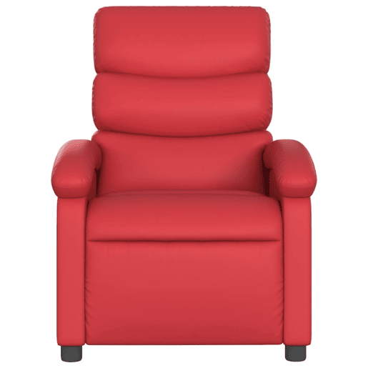 vidaXL Poltrona massagens reclinável elétrica couro artif. vermelho vidaXL Poltrona massagens reclinável elétrica couro artif. vermelho