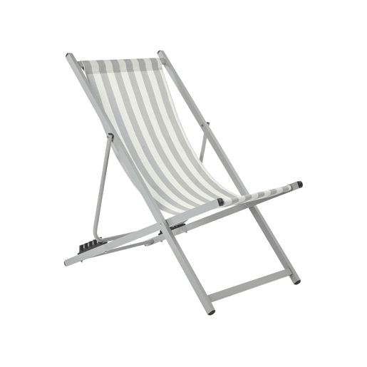 Cadeira de praia dobrável LOCRI II Metal Cinzento claro