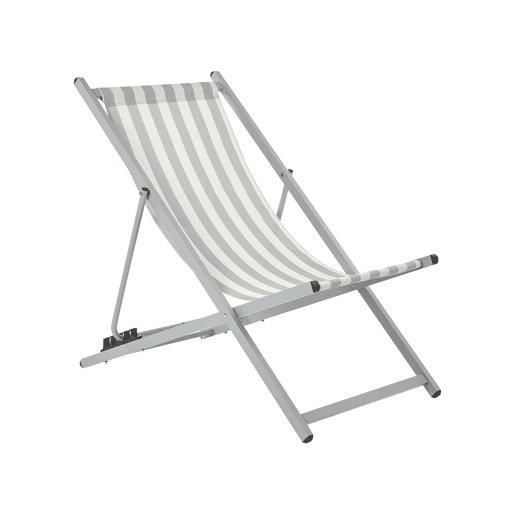 Cadeira de praia dobrável LOCRI II Metal Cinzento claro