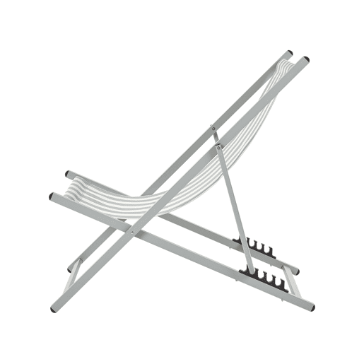 Cadeira de praia dobrável LOCRI II Metal Cinzento claro