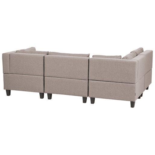 Sofá de canto modular UNSTAD Tecido Castanho 4 lugares à direita