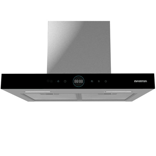 Exaustor INFINITON CMPT-A60I - Aço inoxidável, 60cm, 800m³h, 250W, T invertido, Controlo remoto