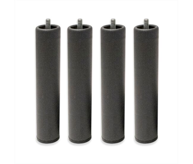 Patas somier 35 cm - 4 uds - rosca métrica 10mm - patas redondas metálicas
