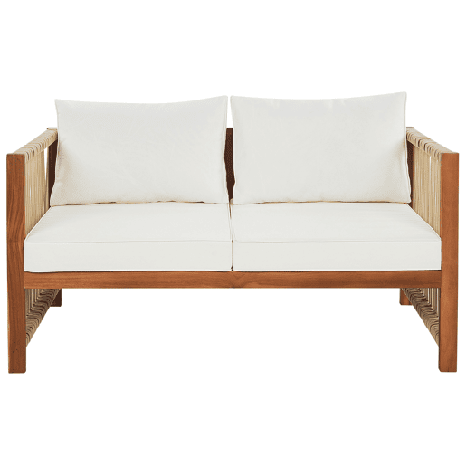 Conjunto de jardim com mesa 4 lugares ANTRIA Madeira de acácia Creme