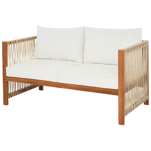 Conjunto de jardim com mesa 4 lugares ANTRIA Madeira de acácia Creme
