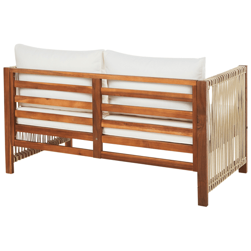 Conjunto de jardim com mesa 4 lugares ANTRIA Madeira de acácia Creme