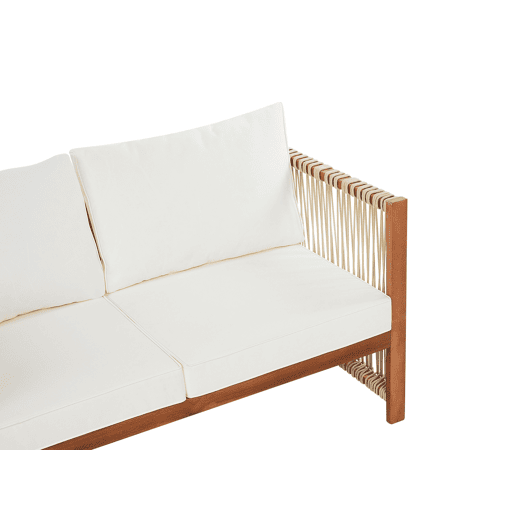 Conjunto de jardim com mesa 4 lugares ANTRIA Madeira de acácia Creme