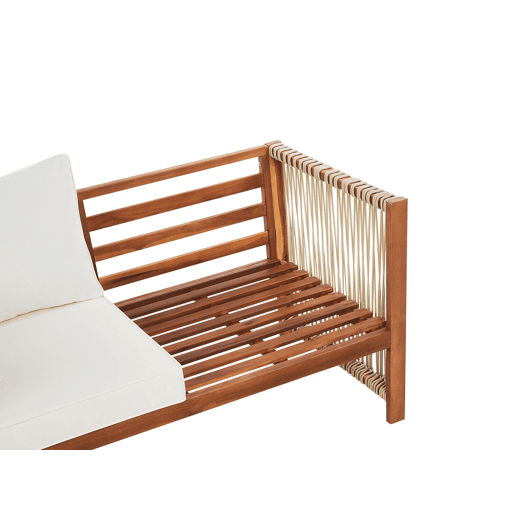 Conjunto de jardim com mesa 4 lugares ANTRIA Madeira de acácia Creme