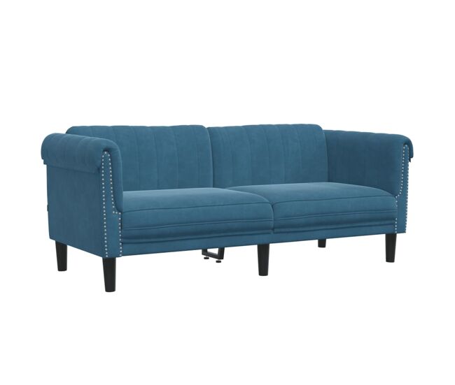 Vidaxl sofá de 2 plazas terciopelo azul