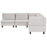 Sofá de canto modular UNSTAD Tecido Creme claro 5 lugares à esquerda