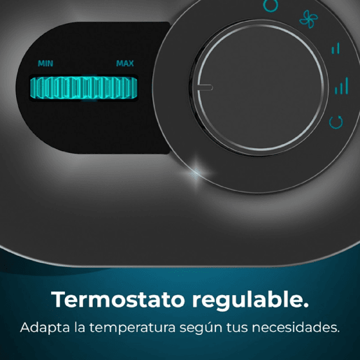Cecotec Aquecedor cerâmico de mesa com 1500 W, função Oscilação, termóstato ajustável e 3 modos de funcionamento.