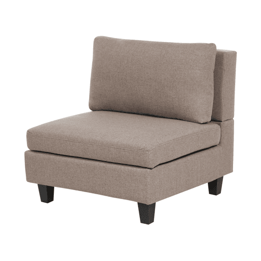 Sofá de canto modular UNSTAD Tecido Castanho 4 lugares à esquerda