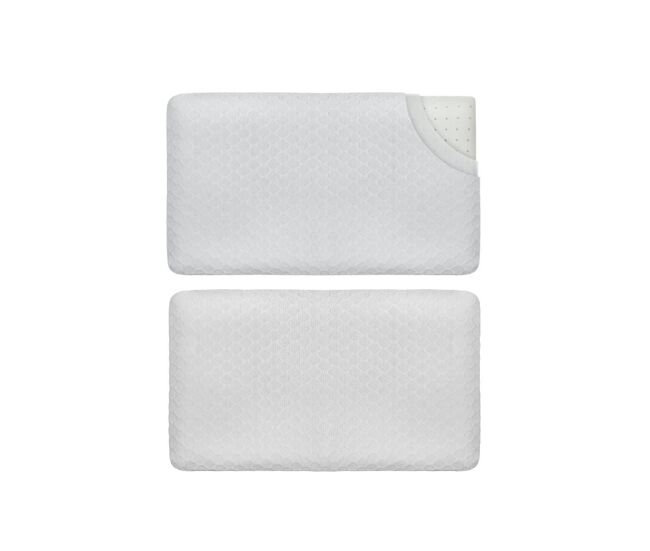 Almohada plana para personas que duermen boca abajo l tejido de bambú antiácaros y funda de bambú extra