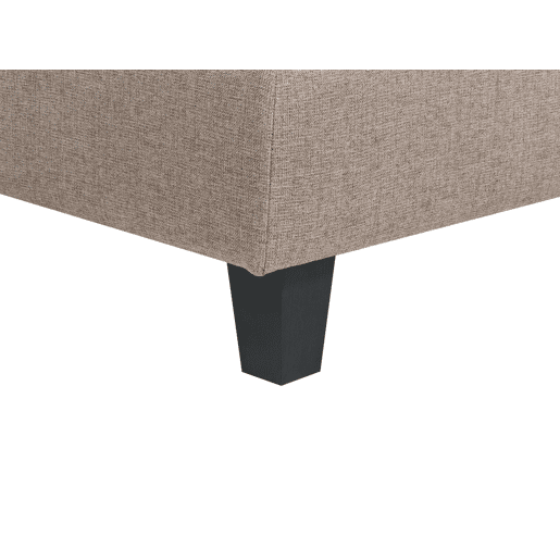 Sofá de canto modular UNSTAD Tecido Castanho com repousa-pés 5 lugares à esquerda