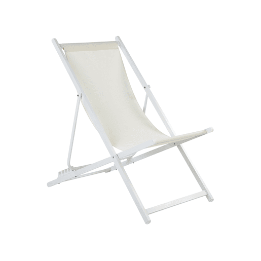Cadeira de praia dobrável LOCRI II Metal Creme claro