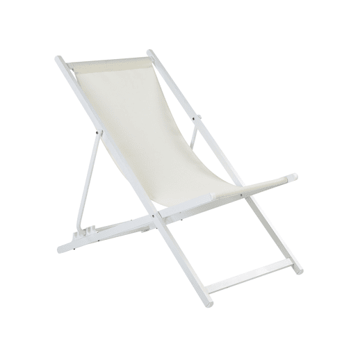 Cadeira de praia dobrável LOCRI II Metal Creme claro