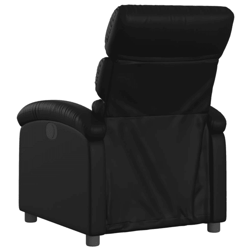 vidaXL Poltrona reclinável elétrica couro artificial preto