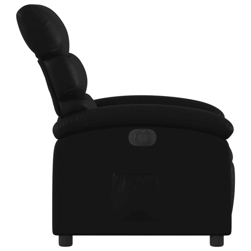 vidaXL Poltrona reclinável elétrica couro artificial preto