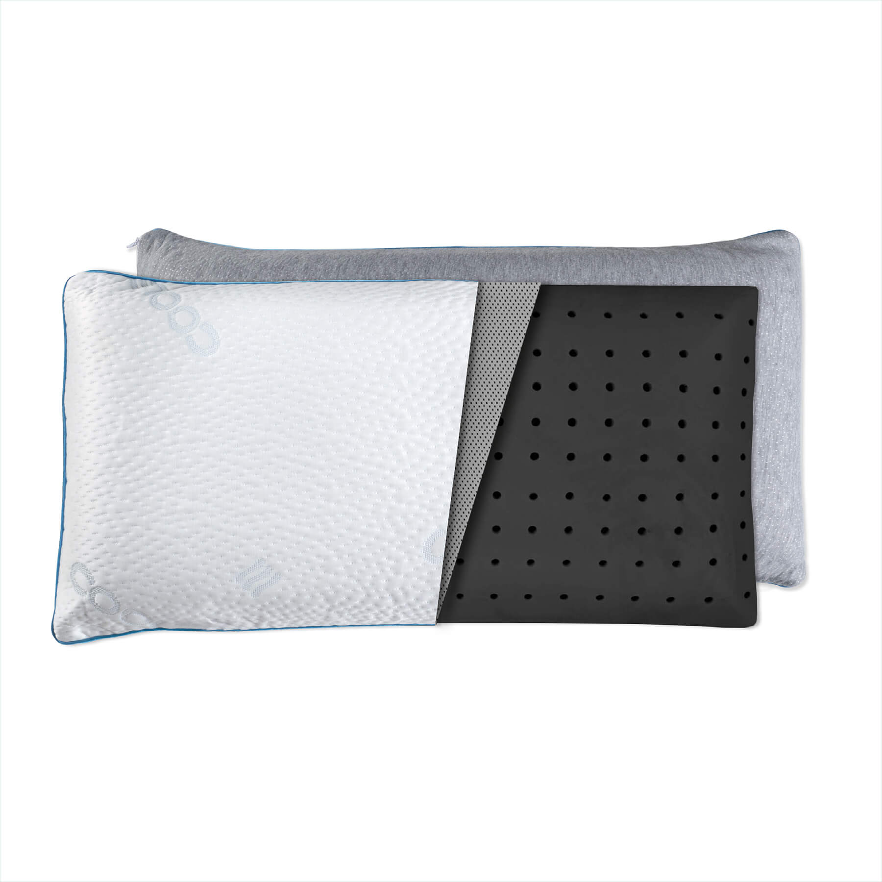 Almohada Viscoelástica Carbono Activo Tejido Frío 105x34