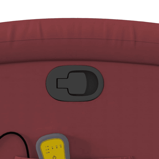 vidaXL Poltrona massagens reclinável couro artificial vermelho tinto vidaXL Poltrona massagens reclinável couro artificial vermelho tinto
