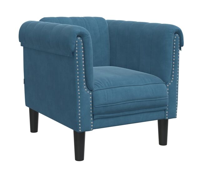 Vidaxl sillón de terciopelo azul
