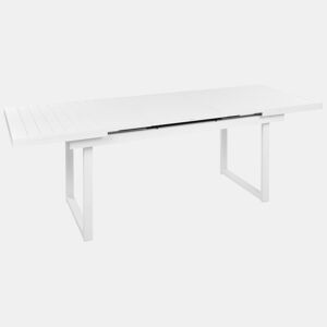 Mesa de refeição de jardim extensível VALCANETTO 180240 cm 90 cm Metal Branco