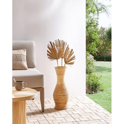 Jarro decorativo TRINISA Rattan 50 cm Natural