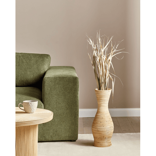 Jarro decorativo TRINISA Rattan 50 cm Natural