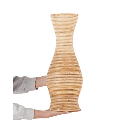 Jarro decorativo TRINISA Rattan 50 cm Natural