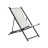 Cadeira de praia dobrável LOCRI II Metal Creme claro