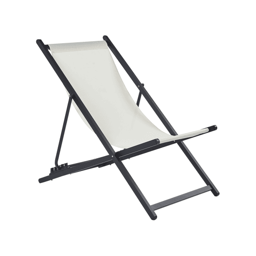 Cadeira de praia dobrável LOCRI II Metal Creme claro