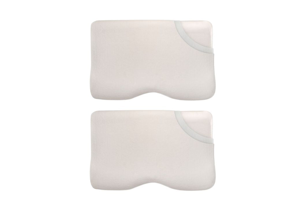 Conjunto de 2 Almohadas Ergonómicas ConfortPlus Funda de Algodón