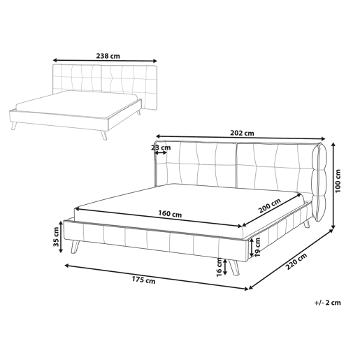 Beliani Cama Veludo SENLIS Beliani Cama Veludo SENLIS