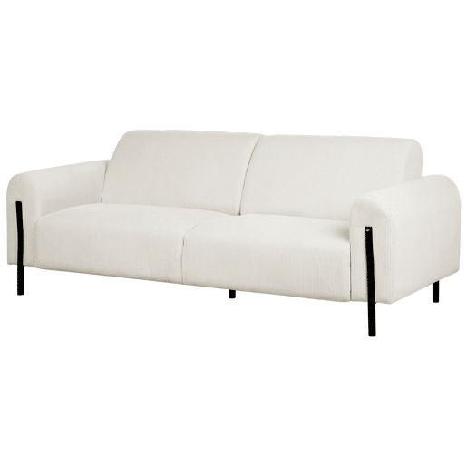 Sofá ASKIM Bombazine Branco creme 3 lugares
