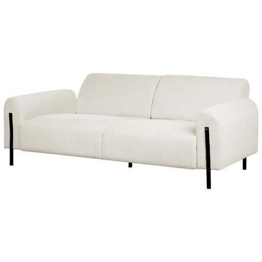 Sofá ASKIM Bombazine Branco creme 3 lugares