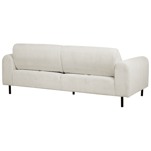 Sofá ASKIM Bombazine Branco creme 3 lugares