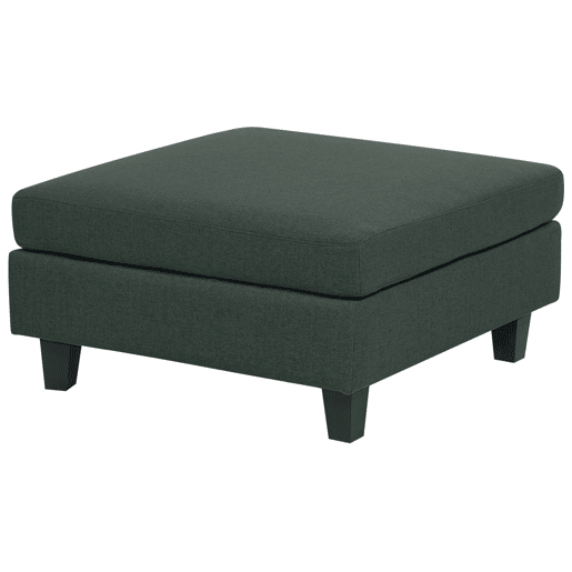 Sofá de canto modular UNSTAD Tecido Verde escuro com repousa-pés 4 lugares à esquerda