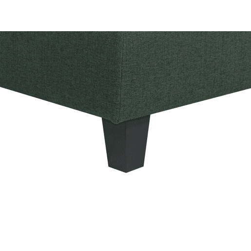 Sofá de canto modular UNSTAD Tecido Verde escuro com repousa-pés 4 lugares à esquerda