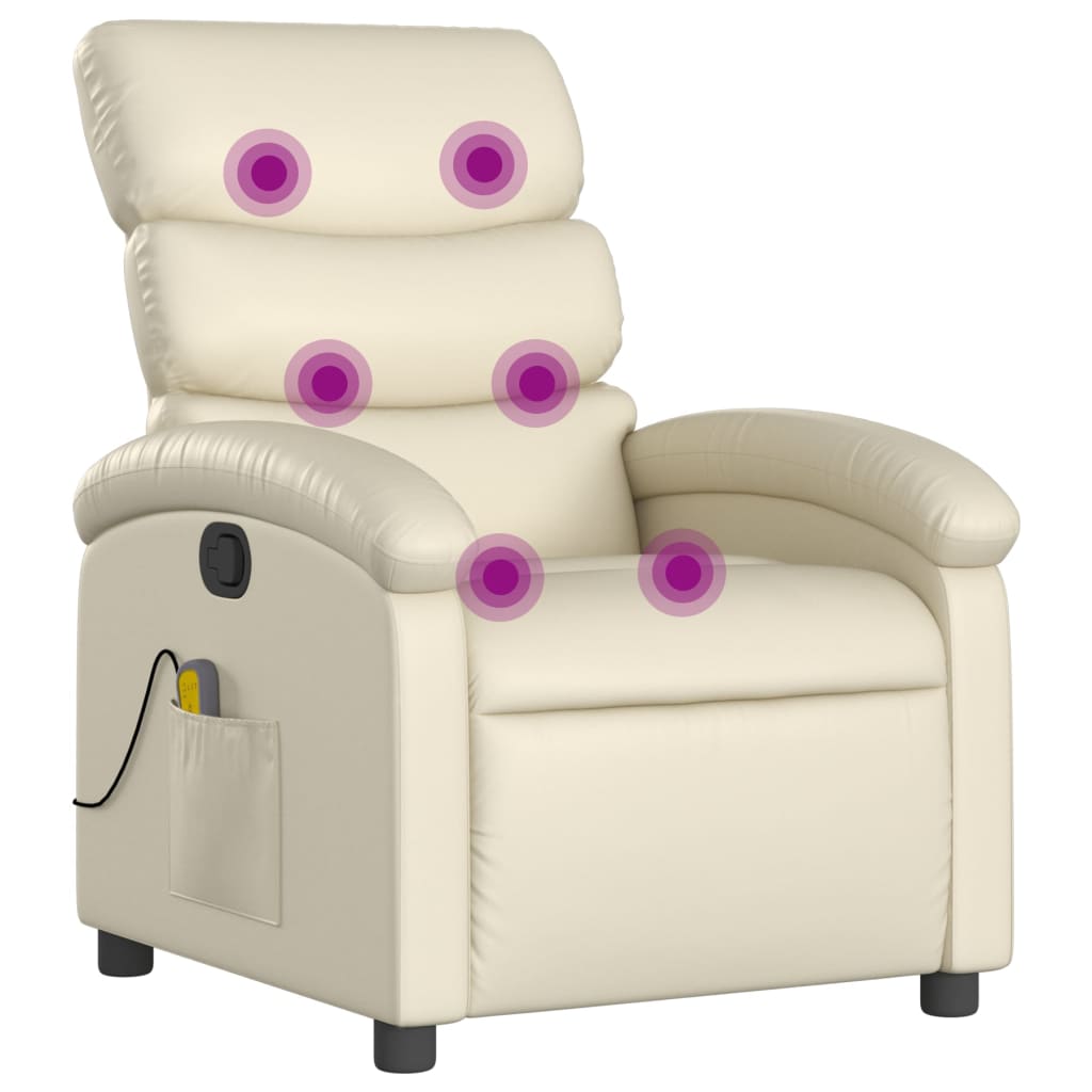 Sillón Reclinable De Masaje Crema